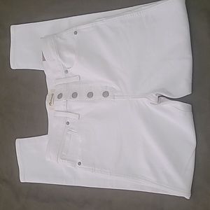 MADEWELL size 28 NWT high rise skinny crop white stretch jean